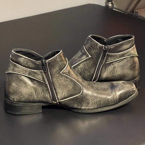 Top Rank Premiere Styles Custom Men's Leather Short Boots Side Zip Size 9.5 - Picture 8 of 10